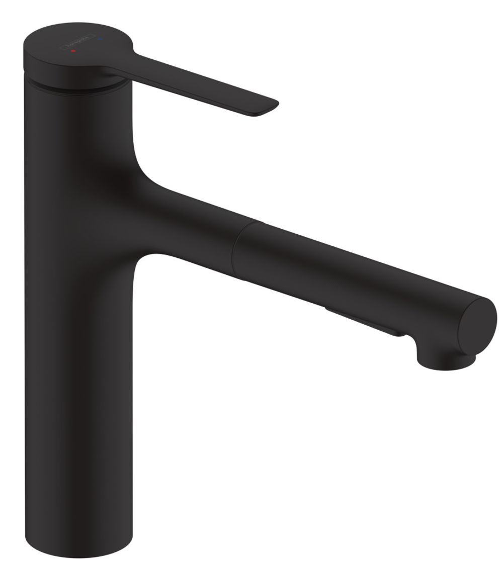 https://raleo.de:443/files/img/11eeea420e94d4c092906bba4399b90c/size_l/Hansgrohe-HG-Spueltischmischer-160-Zesis-M33-Ausziehbrause-2jet-mattschwarz-74801670 gallery number 1